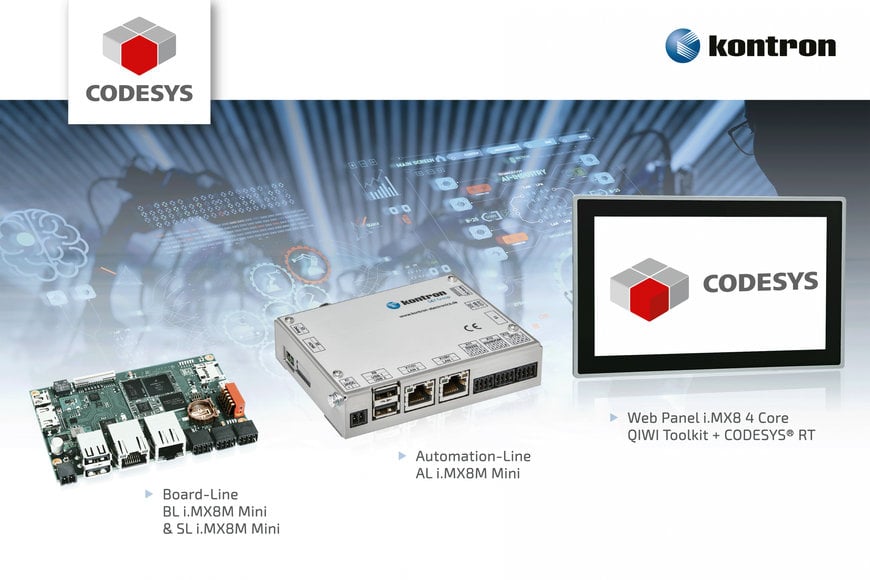 KONTRON I.MX8M MINI PLATFORM NOW AVAILABLE WITH CODESYS® SOFTPLC